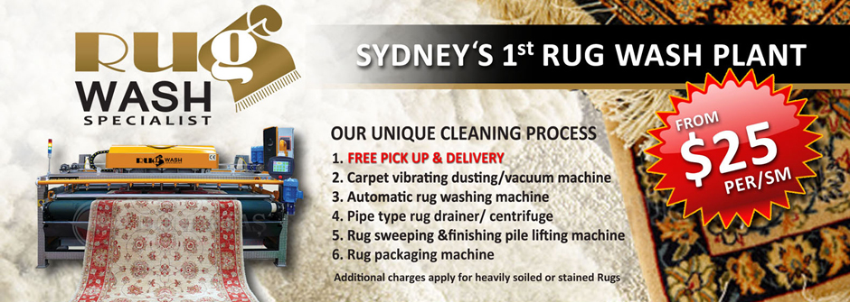 Sydney's #1 Rug Wash Plant with a Unique Cleaning Process